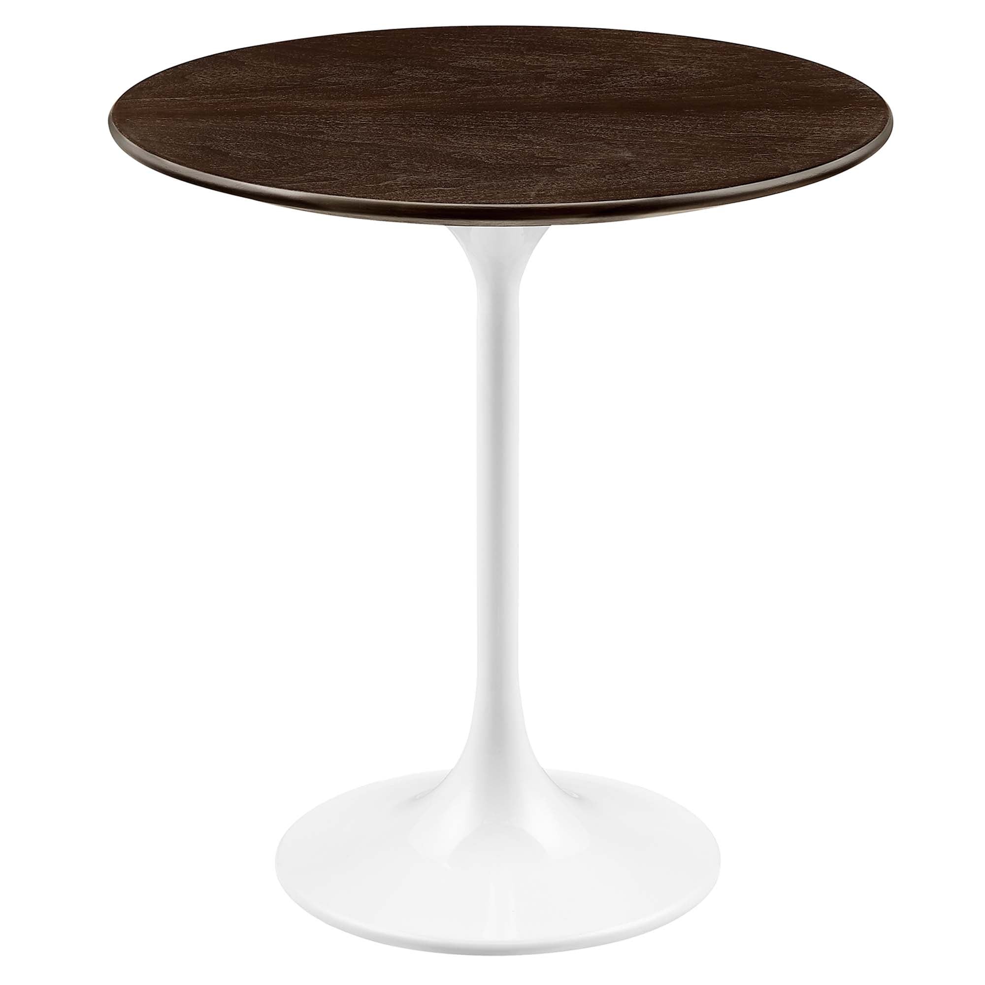 Lippa Round Wood Side Table - EEI-5679-WHI-CHE
