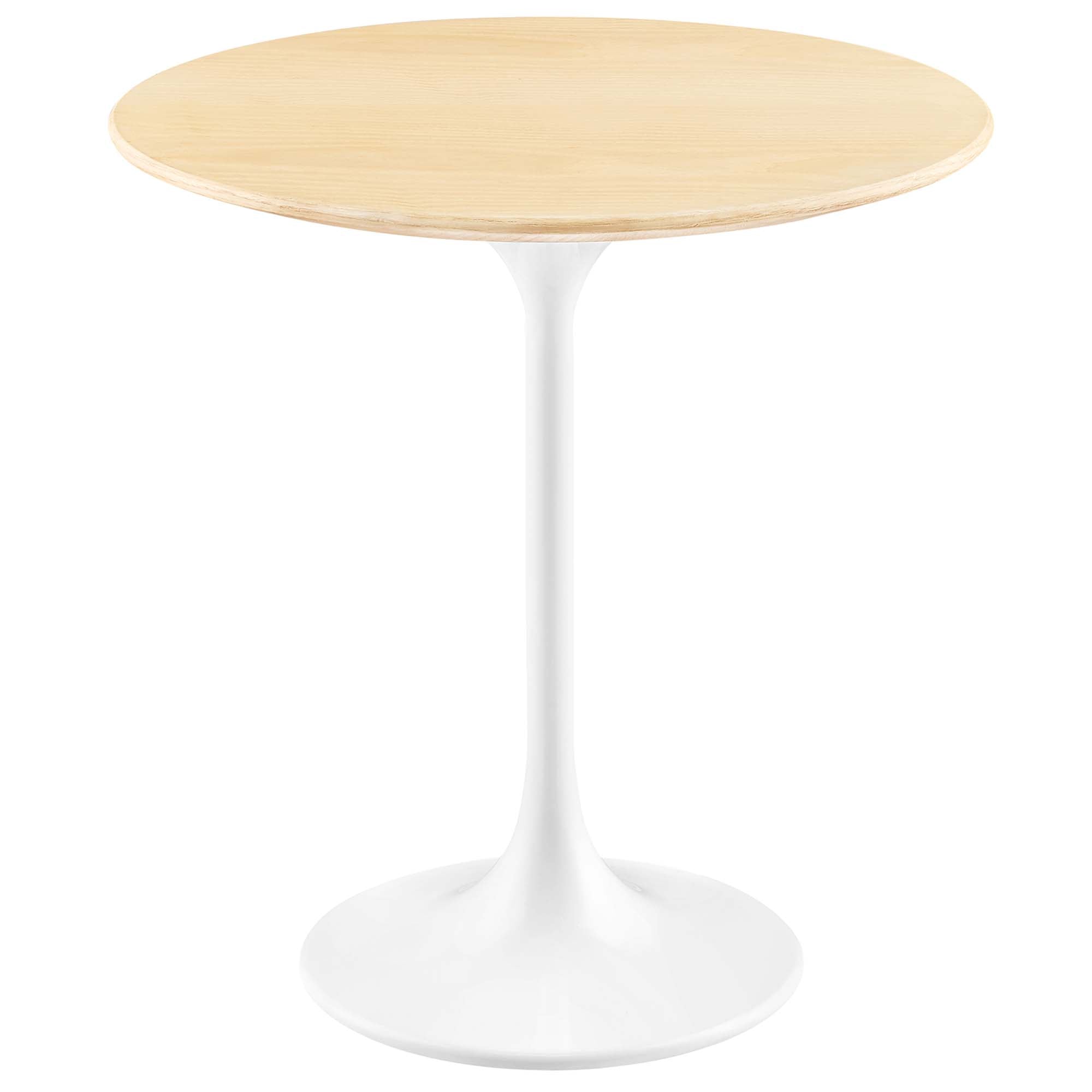 Lippa Round Wood Side Table - EEI-5679-WHI-NAT