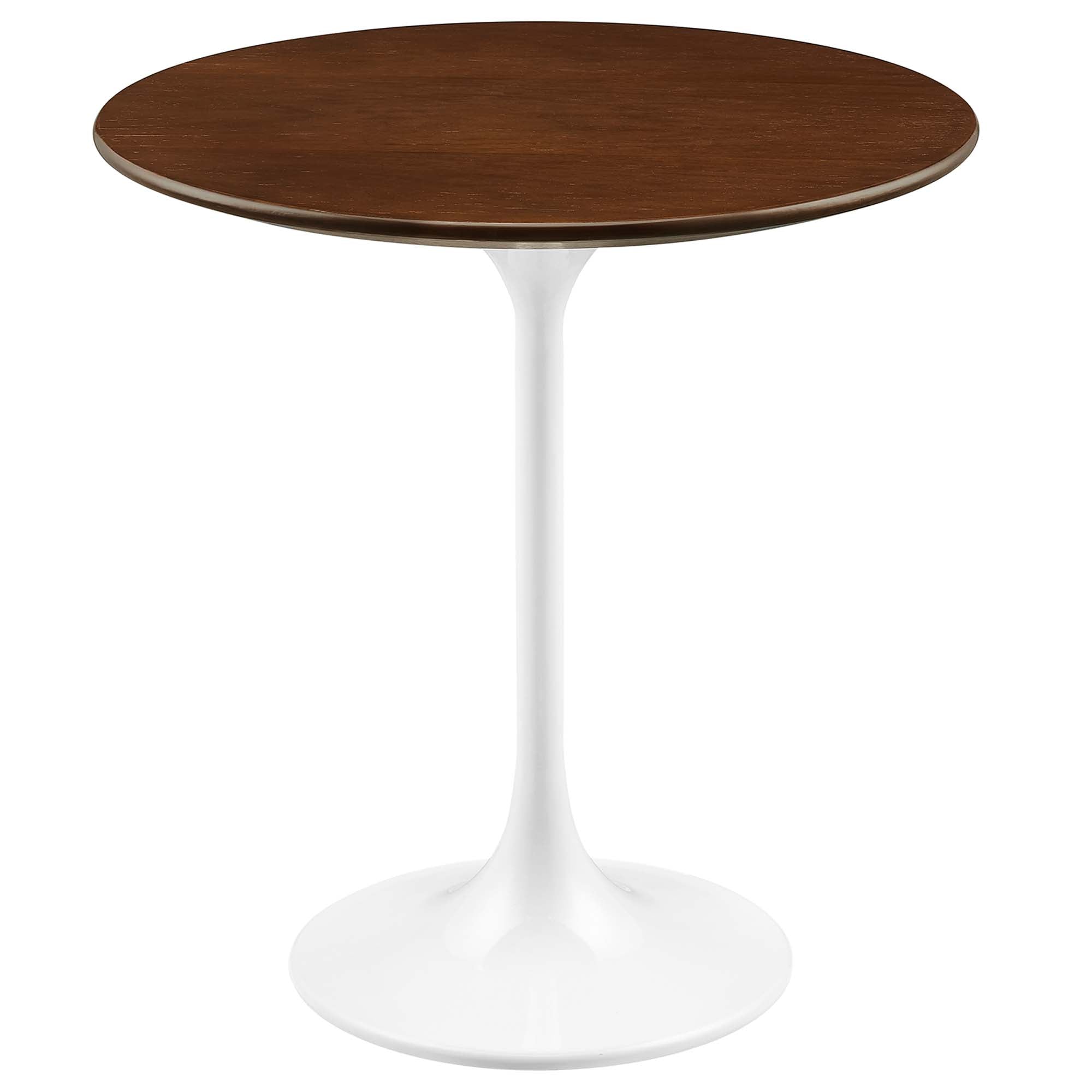 Lippa Round Wood Side Table - EEI-5679-WHI-WAL