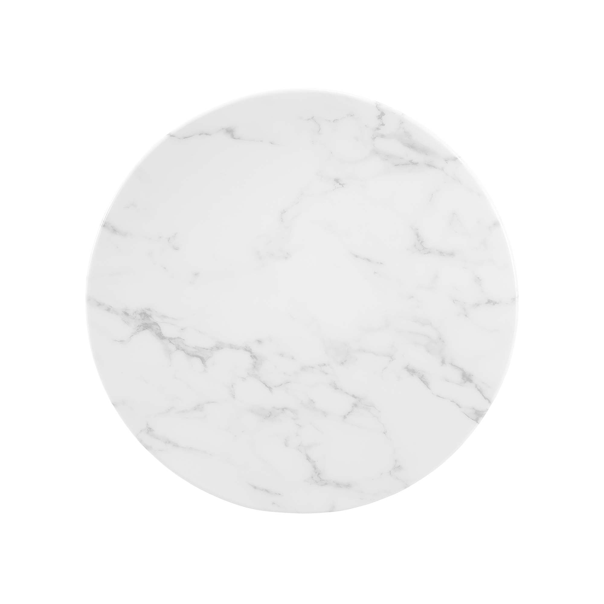 Lippa Round Artificial Marble Side Table