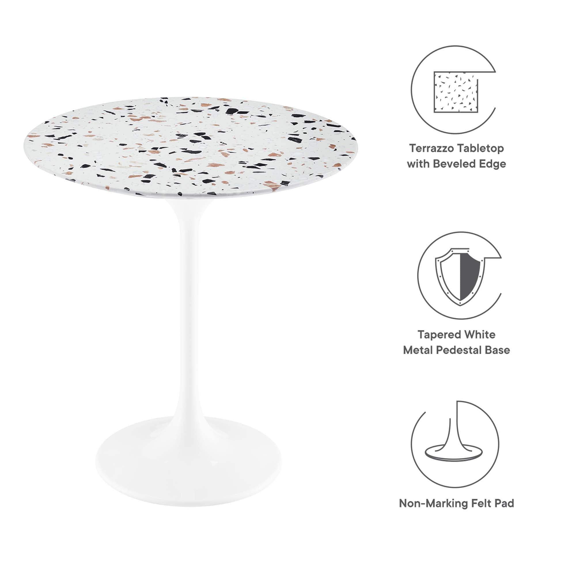 Lippa Round Terrazzo Side Table