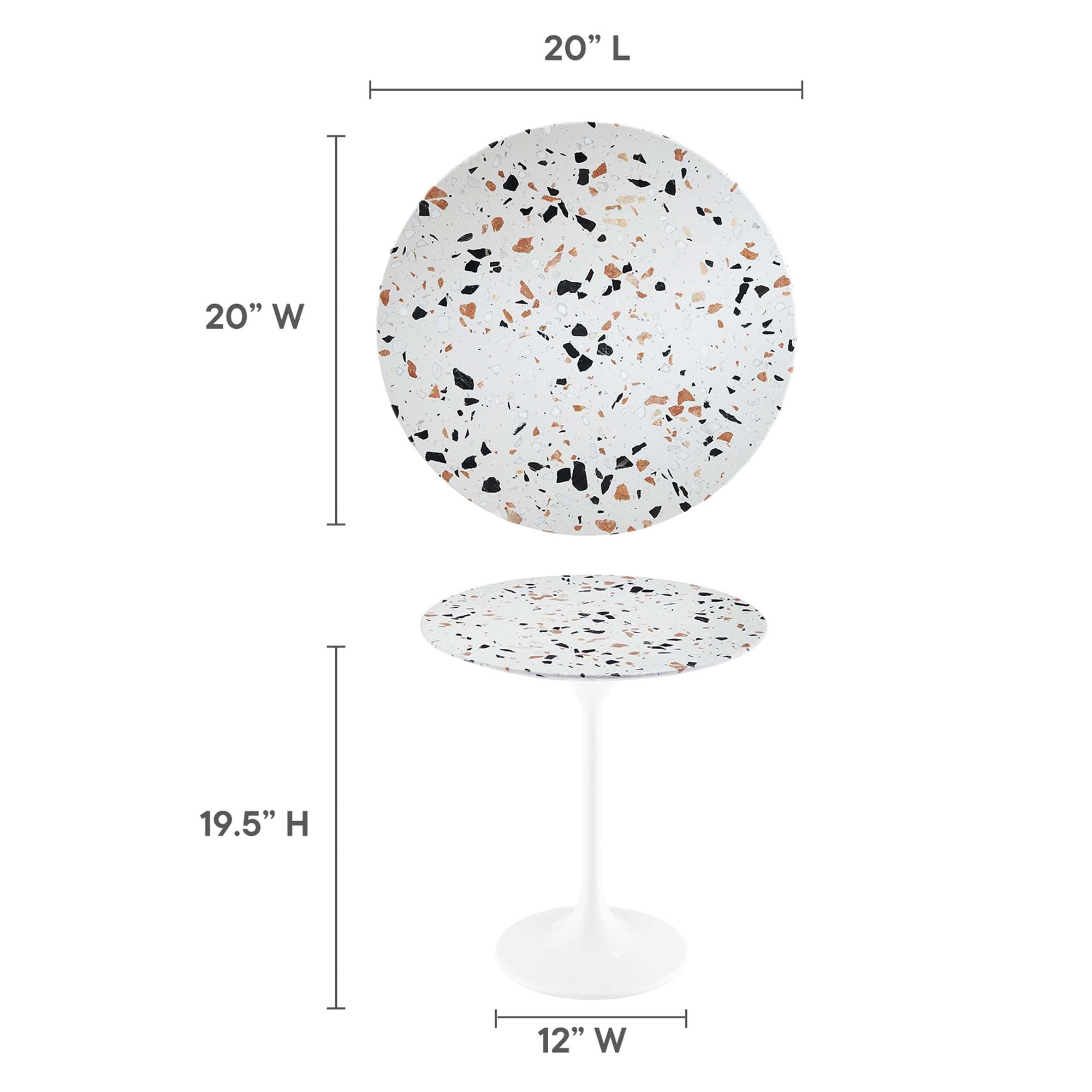 Lippa Round Terrazzo Side Table