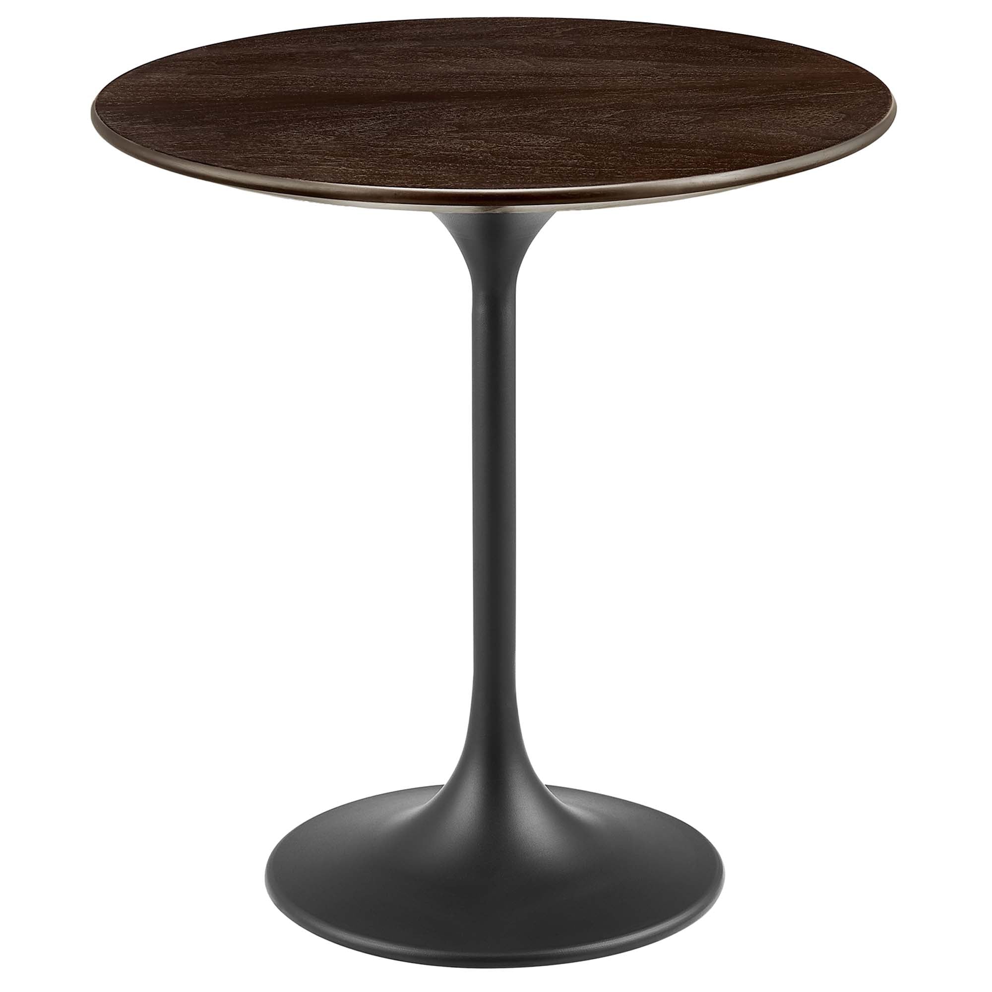 Lippa Round Wood Side Table - EEI-5689-BLK-CHE