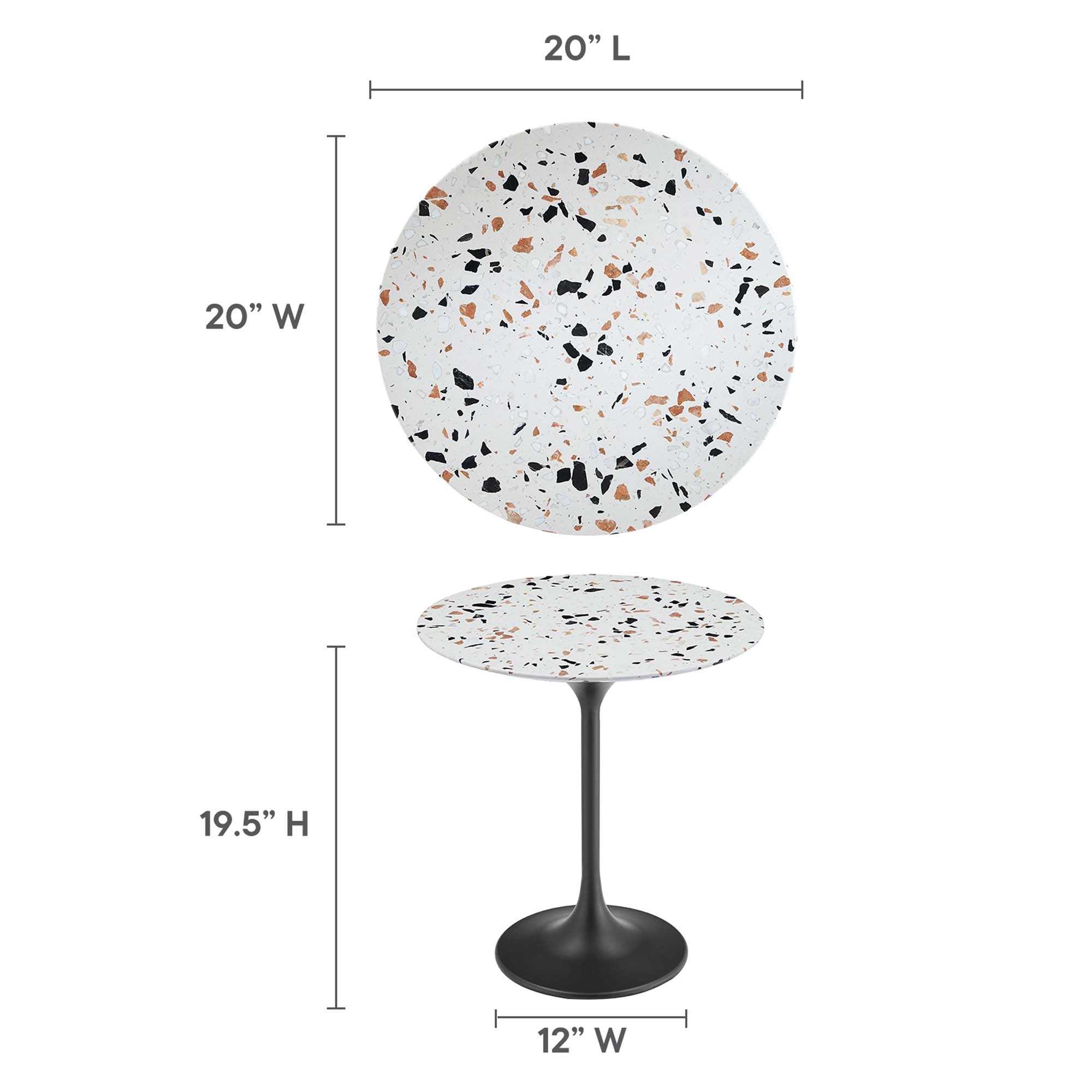 Lippa Round Terrazzo Side Table