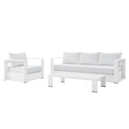 modern 3-Piece Outdoor Patio Powder-Coated Aluminum Set