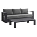 Tahoe 2-Piece Outdoor Patio Powder-Coated Aluminum Set - EEI-5750-GRY-CHA