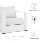 modern 2-Piece Outdoor Patio Powder-Coated Aluminum Armchair Set
