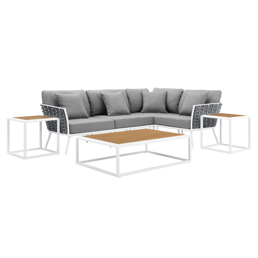 outdoor 7 Piece Outdoor Patio Aluminum Sectional Sofa Set