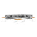outdoor 9 Piece Aluminum Outdoor Patio Aluminum Sectional Sofa Set