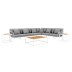 outdoor 9 Piece Aluminum Outdoor Patio Aluminum Sectional Sofa Set