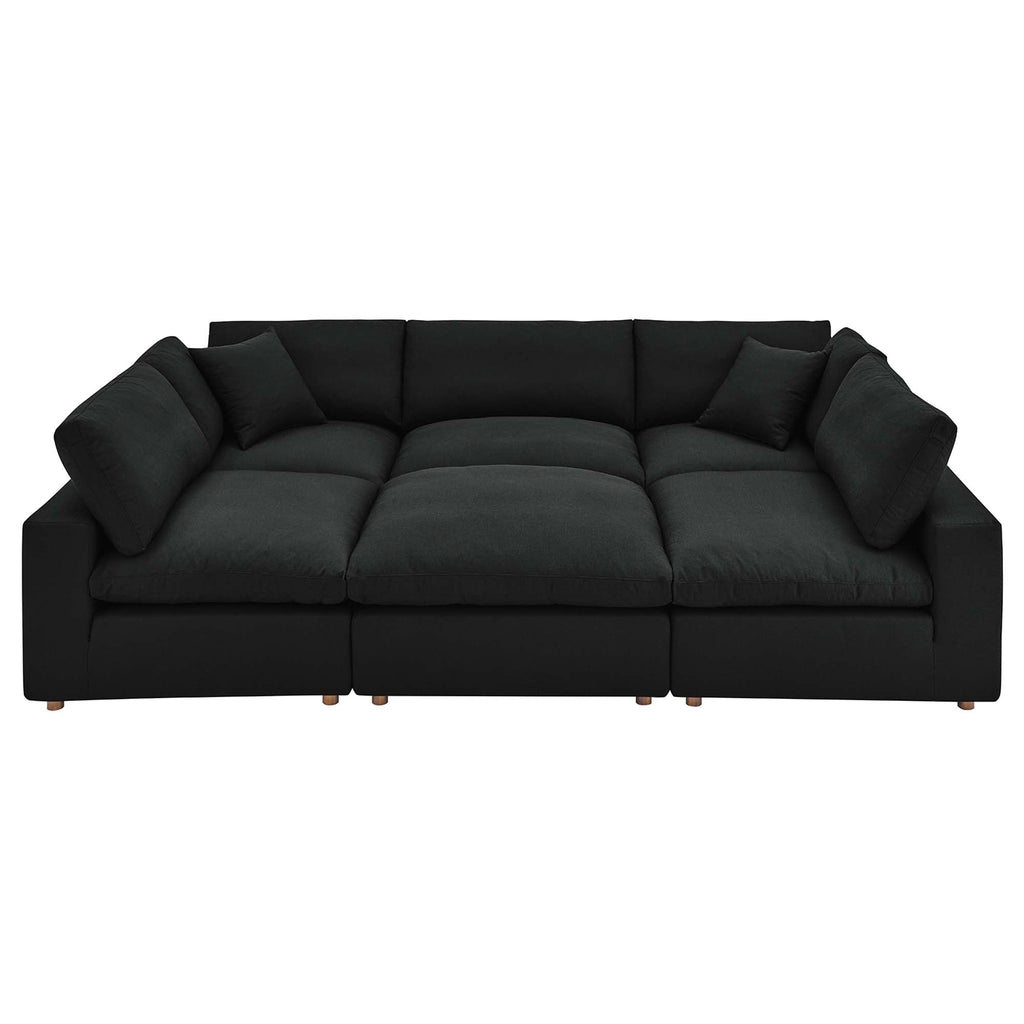 modular 6-Piece Down Filled Overstuffed Sectional Sofa
