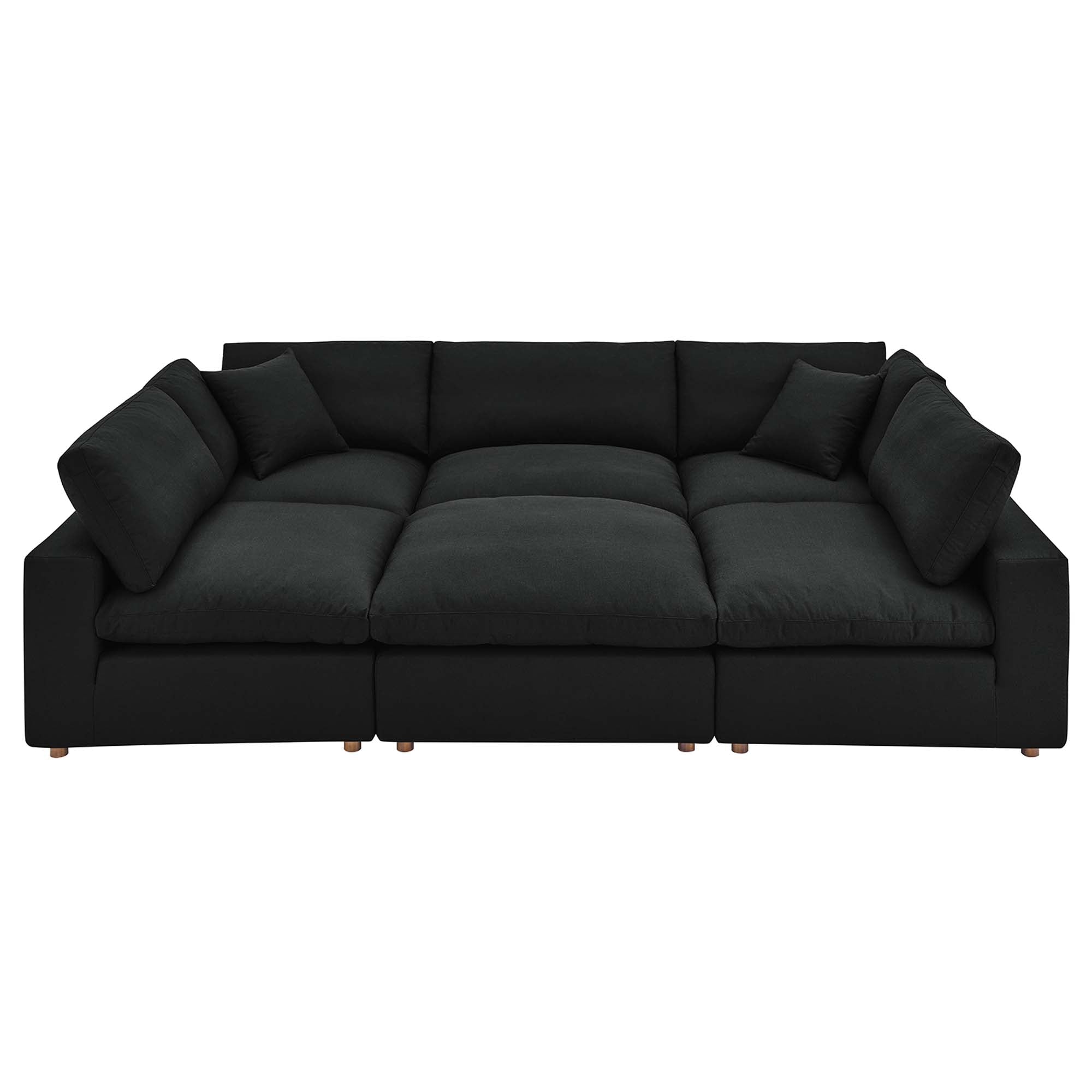 modular 6-Piece Down Filled Overstuffed Sectional Sofa