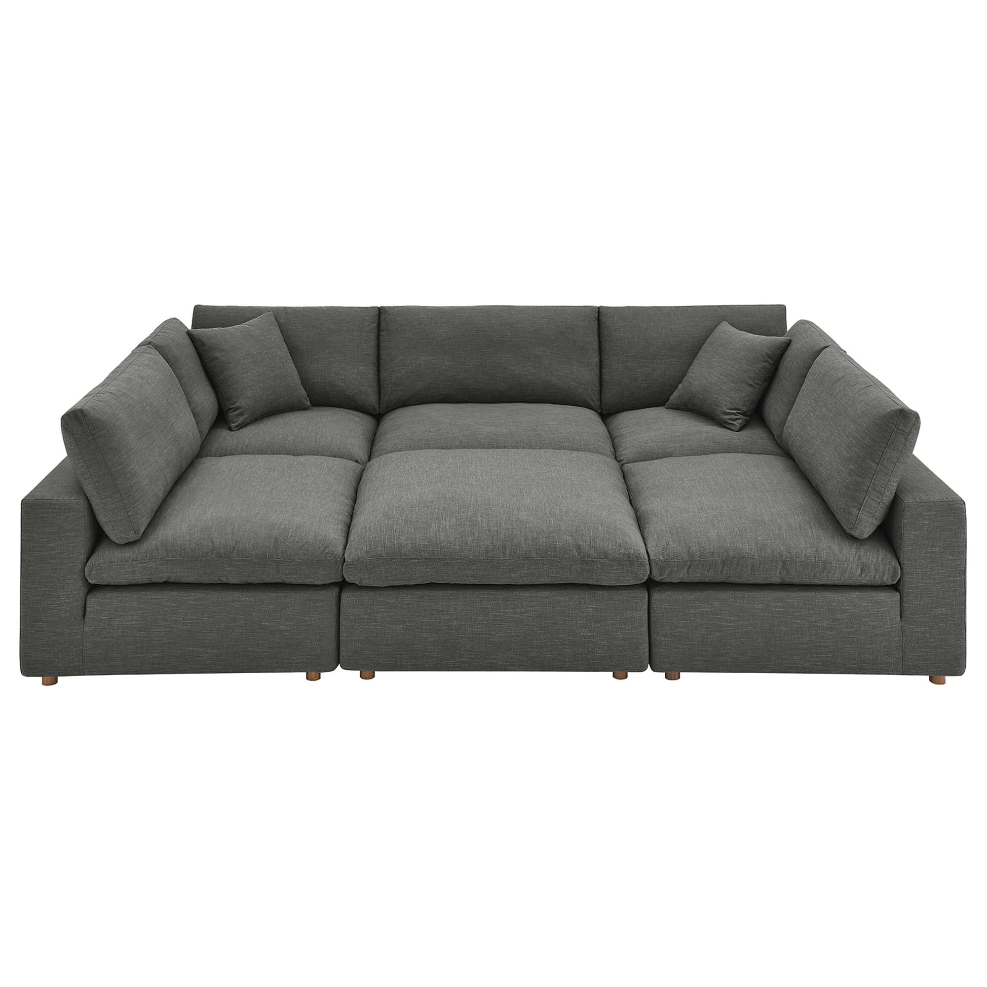 modular 6-Piece Down Filled Overstuffed Sectional Sofa
