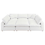modular 6-Piece Down Filled Overstuffed Sectional Sofa