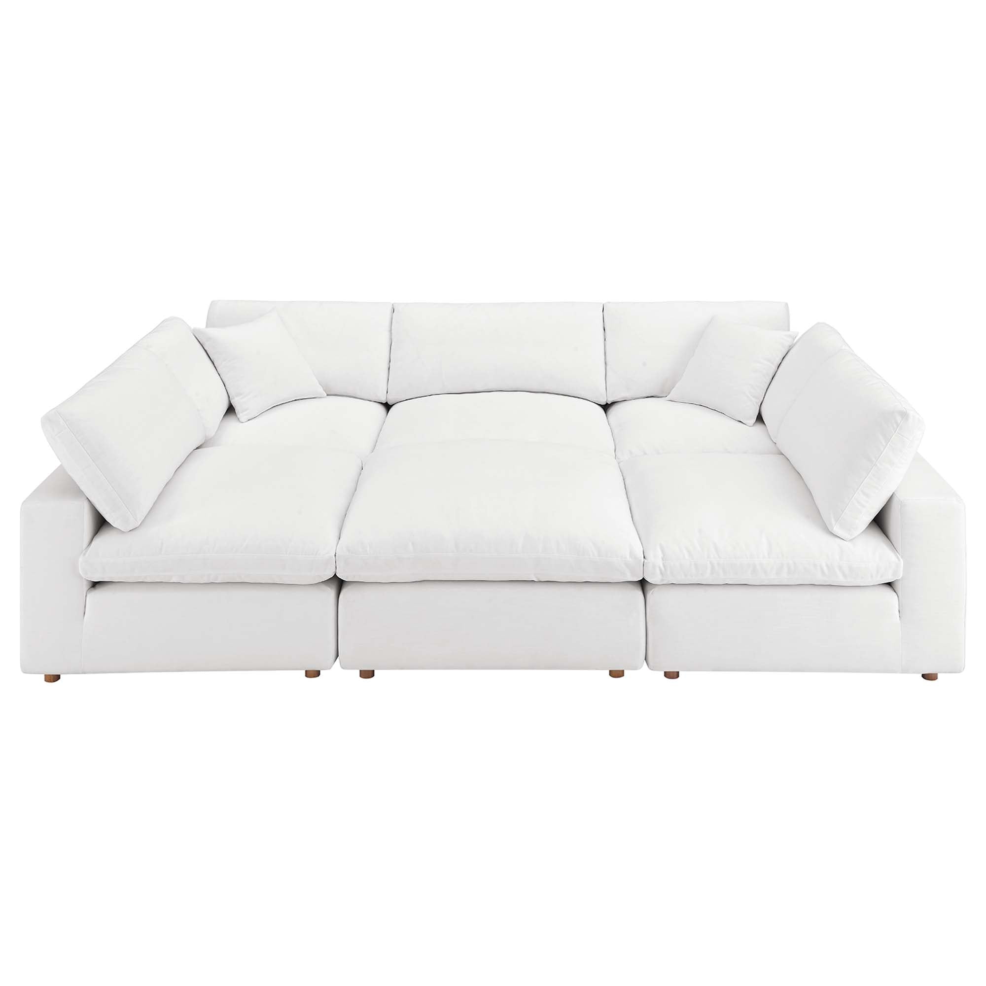 modular 6-Piece Down Filled Overstuffed Sectional Sofa