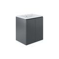 Bryn Wall-Mount Bathroom Vanity Basin Included - EEI-5777-GRY-WHI