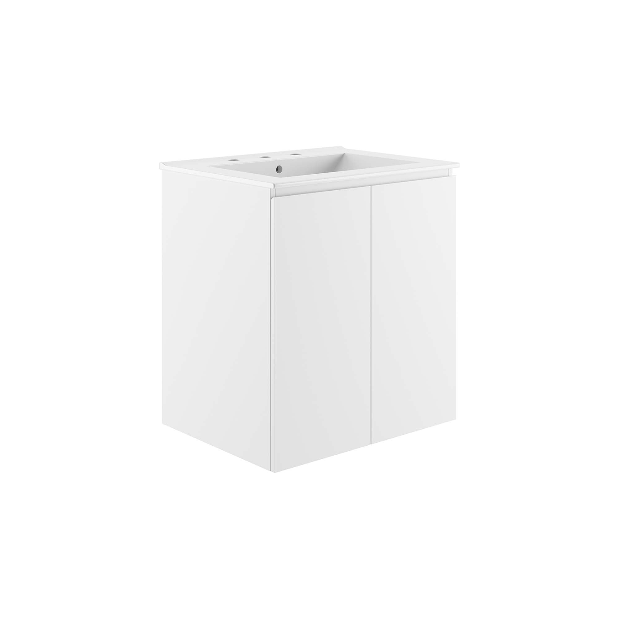 Bryn Wall-Mount Bathroom Vanity Basin Included - EEI-5777-WHI-WHI