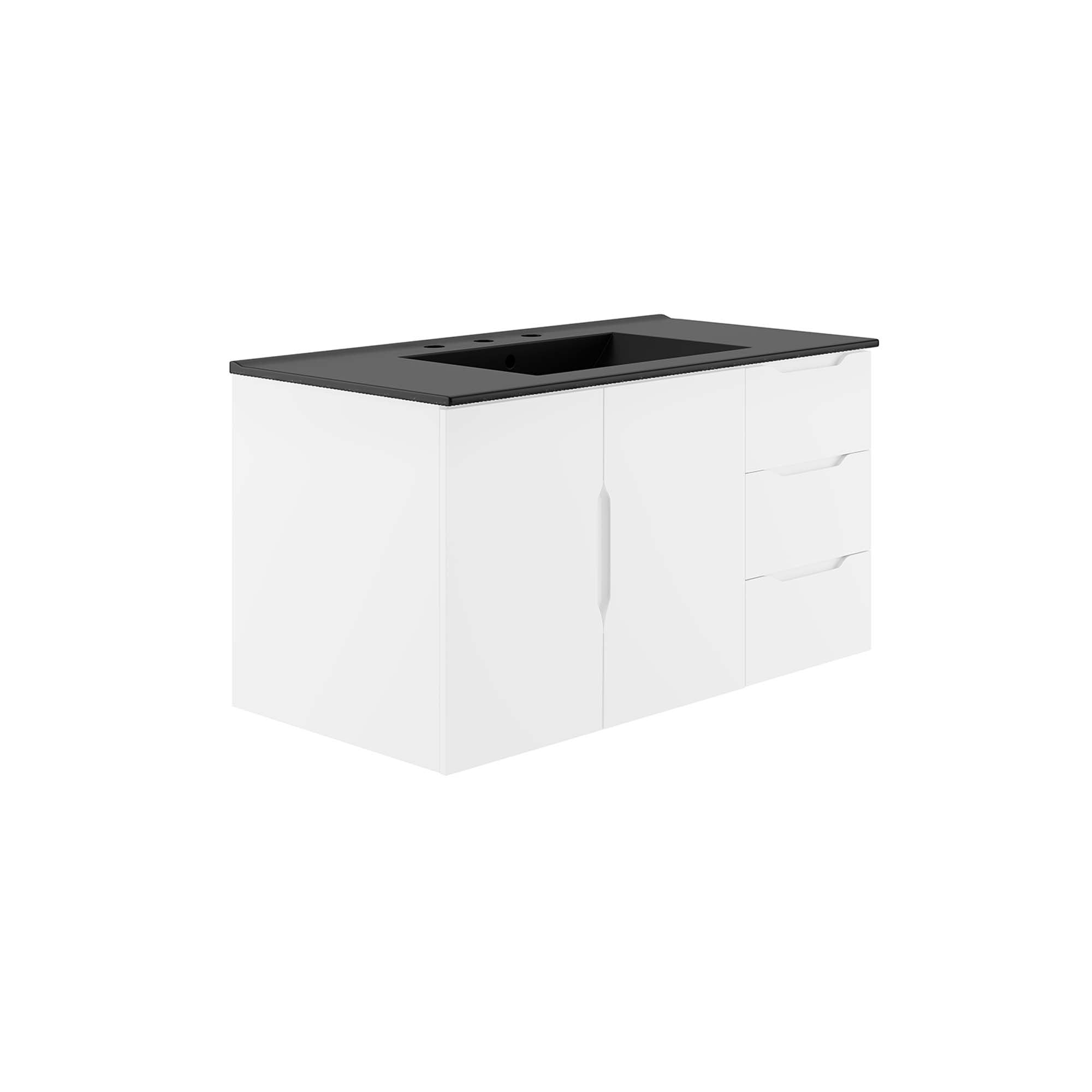 Vitality Bathroom Vanity Basin Included - EEI-5783-WHI-BLK
