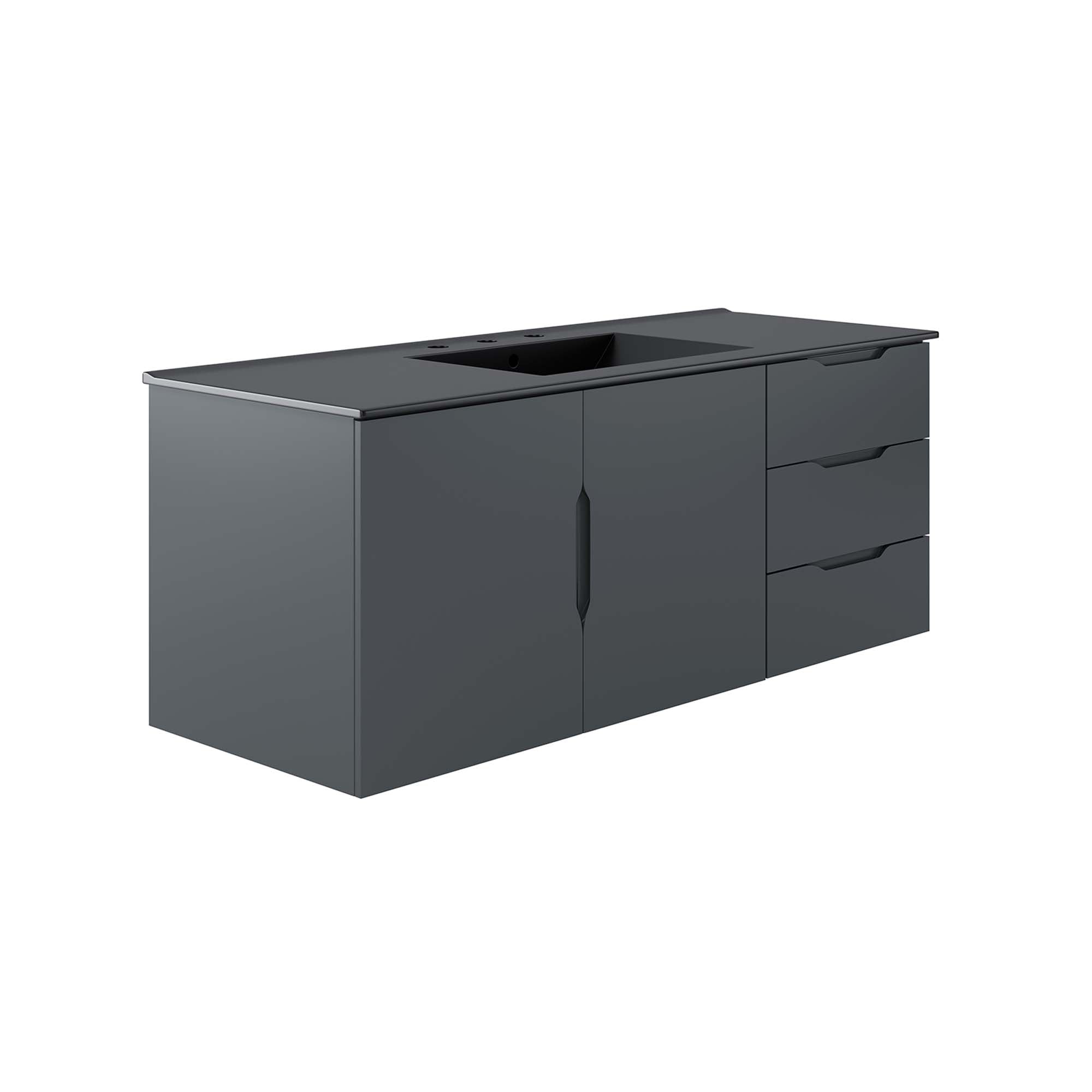 Vitality Bathroom Vanity Basin Included - EEI-5784-GRY-BLK