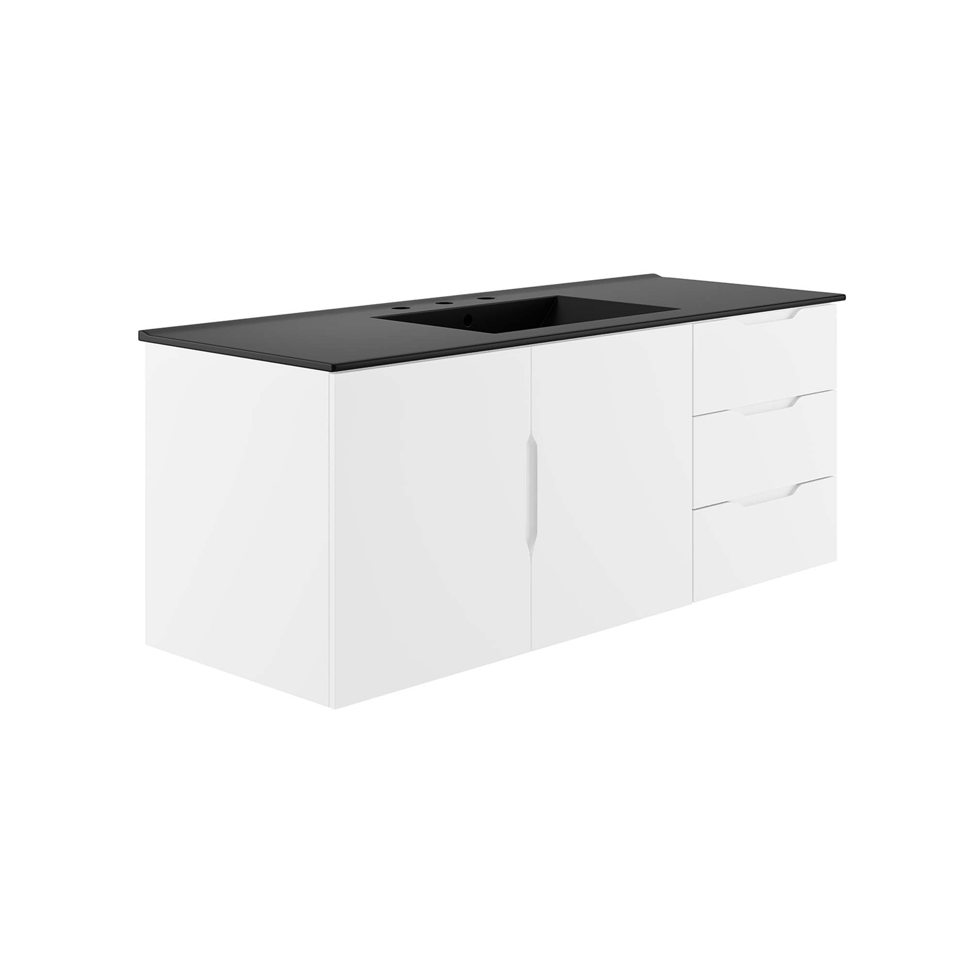 Vitality Bathroom Vanity Basin Included - EEI-5784-WHI-BLK