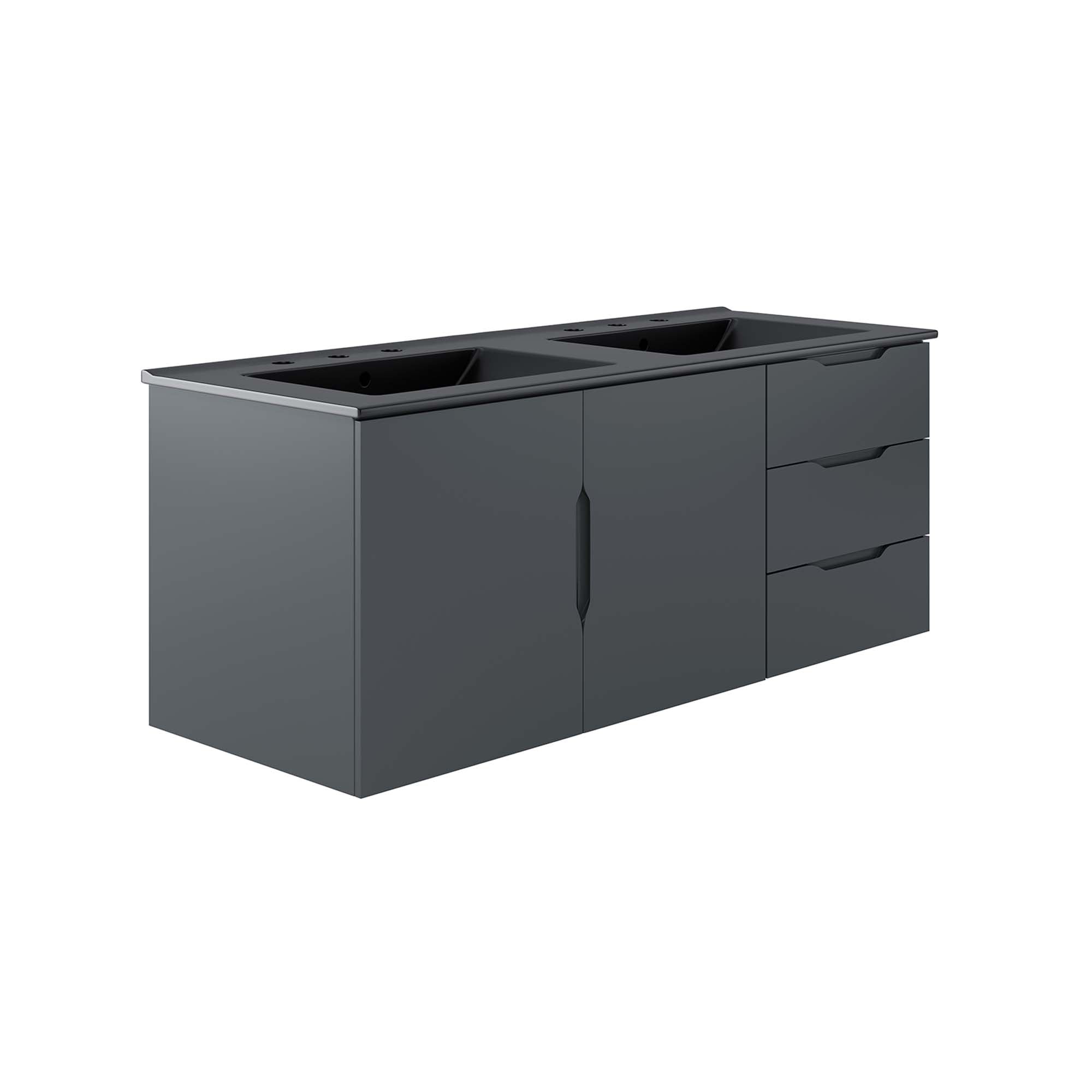Vitality Bathroom Vanity Basin Included - EEI-5785-GRY-BLK