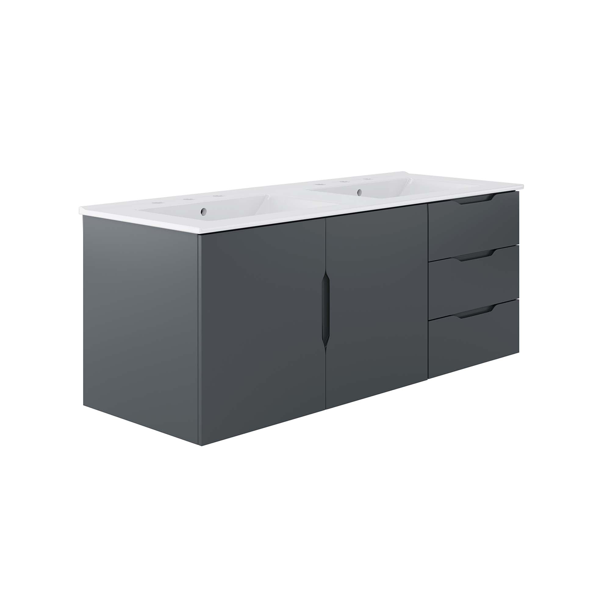 Vitality Bathroom Vanity Basin Included - EEI-5785-GRY-WHI