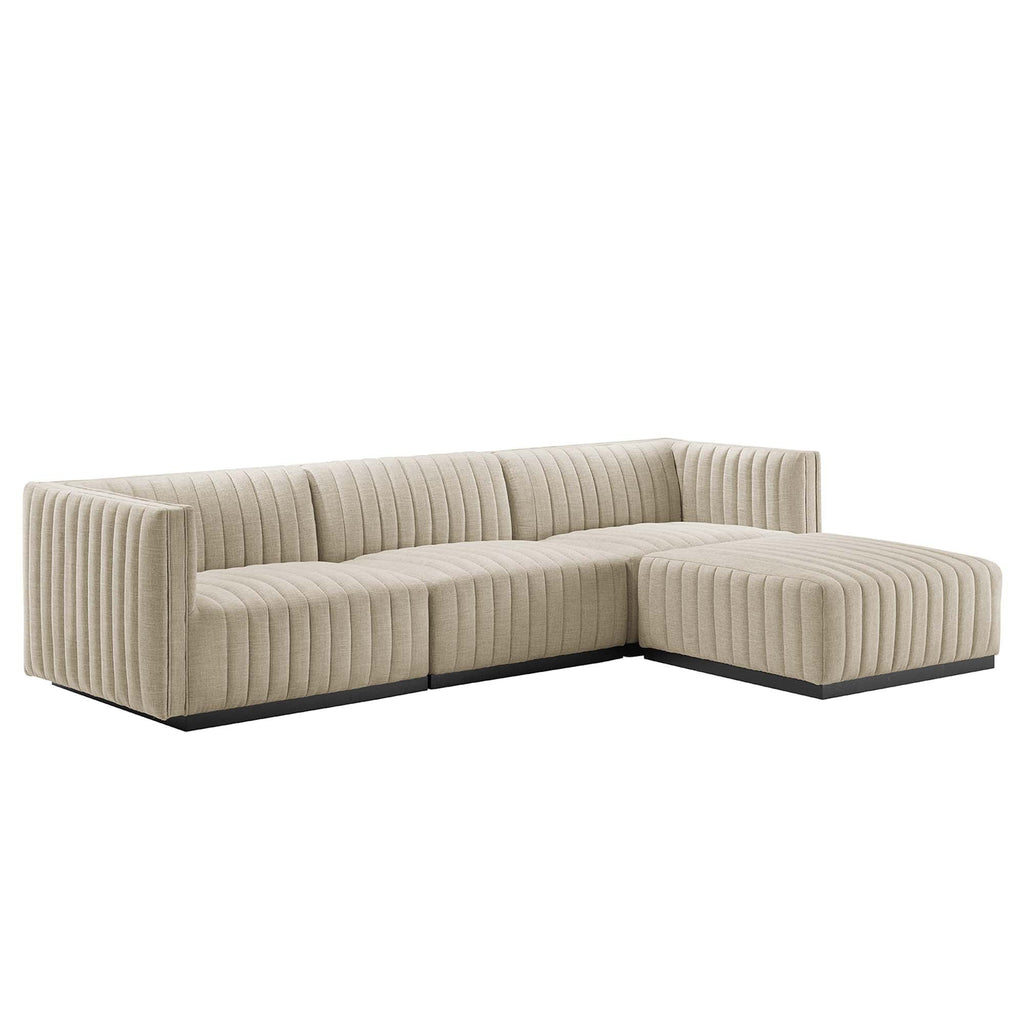 Conjure 6-Piece Channel Tufted Performance Velvet U-Shaped Sectional