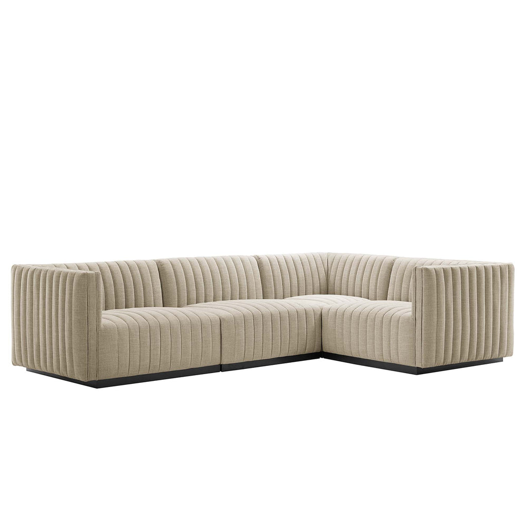 Conjure 6-Piece Channel Tufted Performance Velvet U-Shaped Sectional