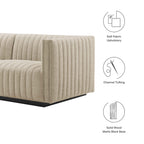 Conjure 5-Piece Channel Tufted Upholstered Fabric L-Shaped Sectional