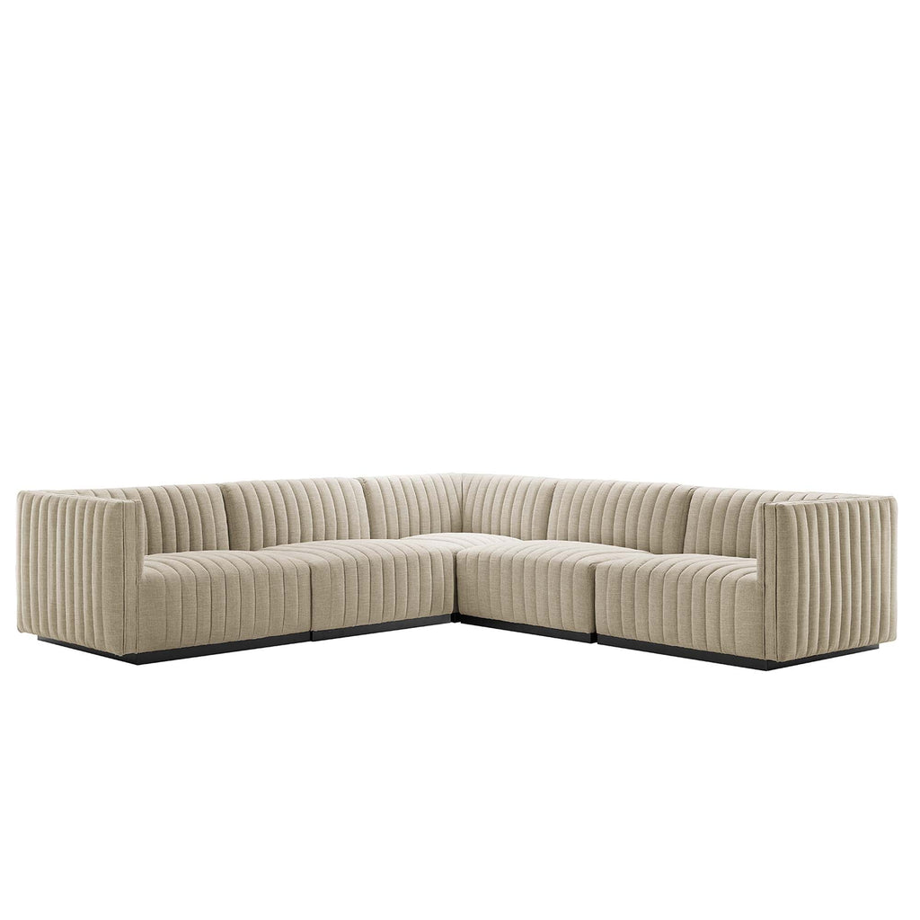 Conjure 6-Piece Channel Tufted Performance Velvet U-Shaped Sectional
