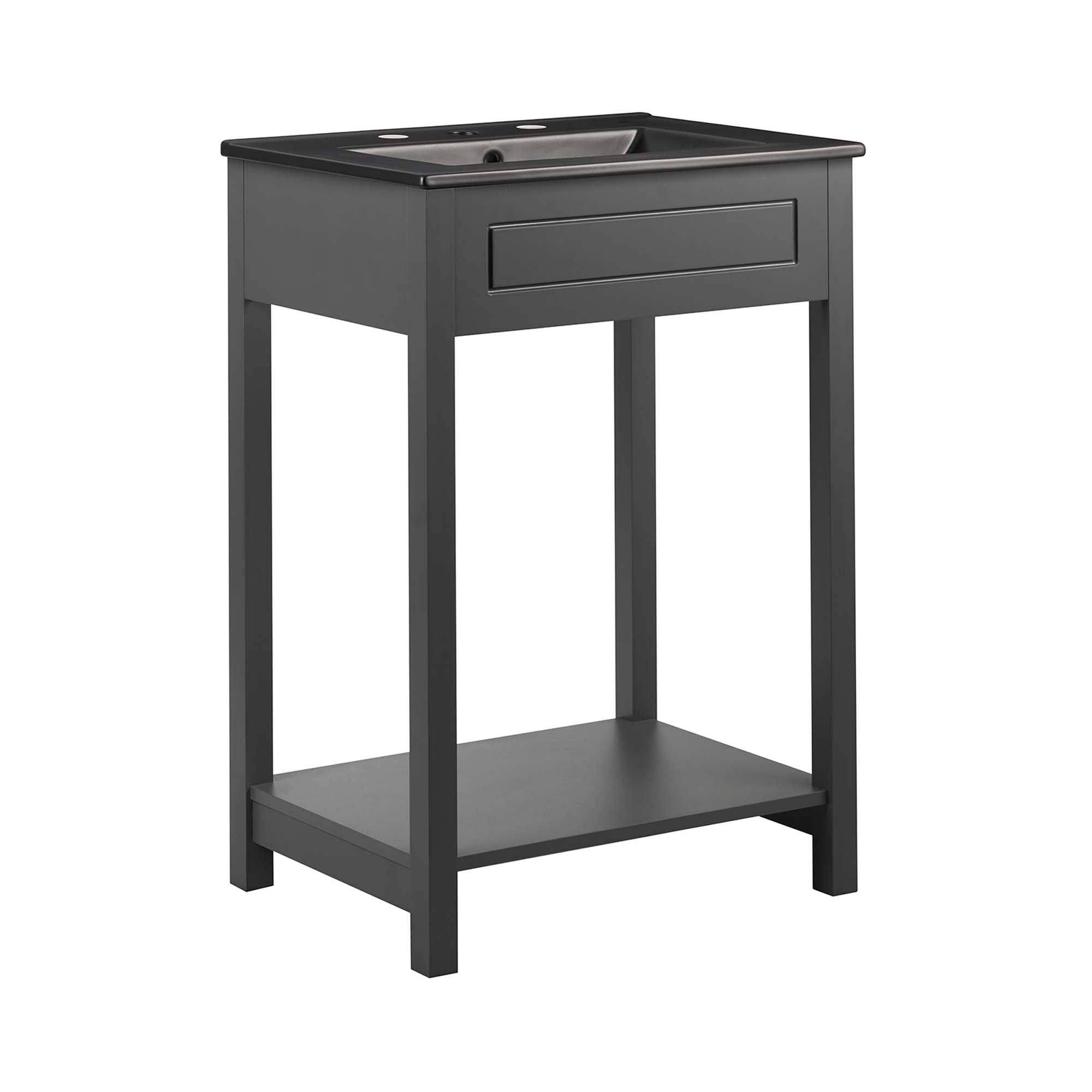 Altura Bathroom Vanity Basin Included - EEI-5798-GRY-BLK