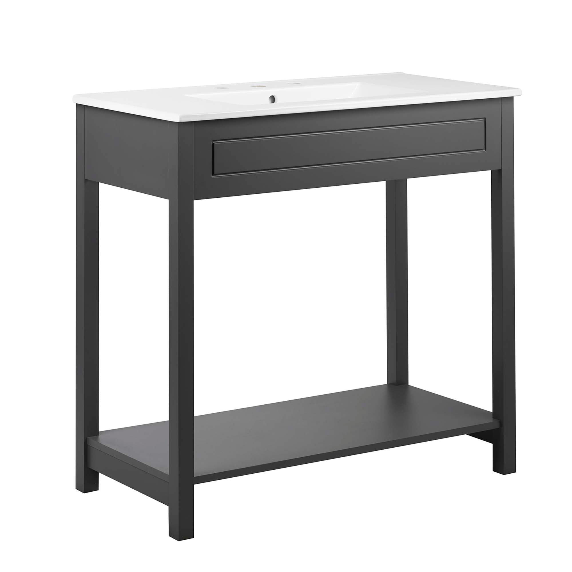 Altura Bathroom Vanity Basin Included - EEI-5799-GRY-WHI