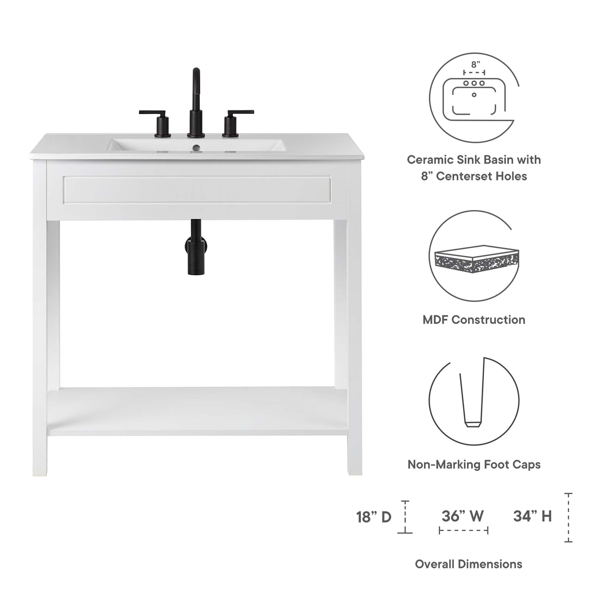 Altura Bathroom Vanity Basin Included