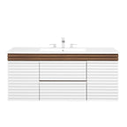 Render 48" Wall-Mount Bathroom Vanity Basin Included