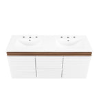 Render 48" Wall-Mount Bathroom Vanity Basin Included