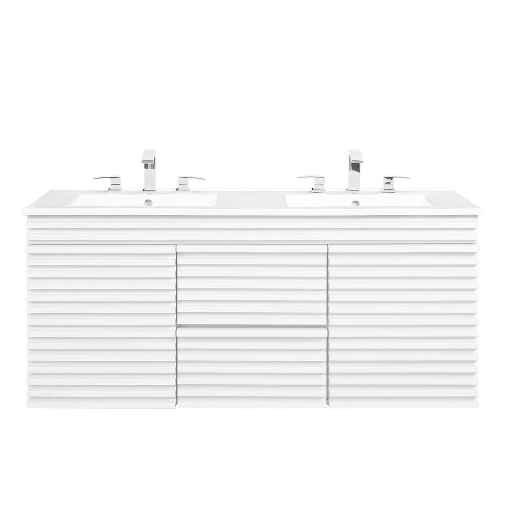 Render 48" Wall-Mount Bathroom Vanity Basin Included