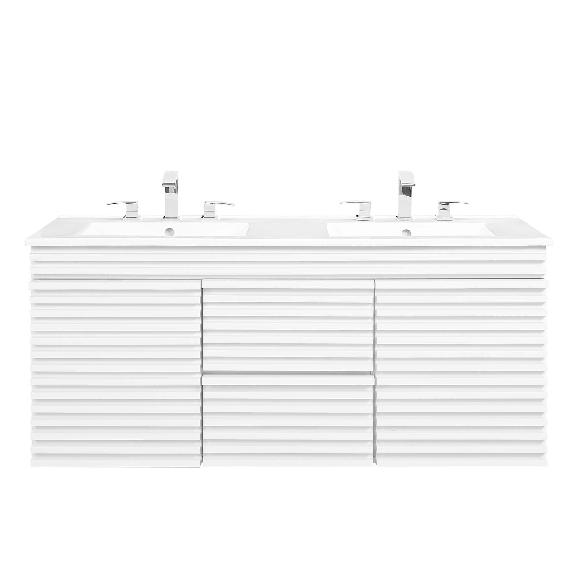 Render 48" Wall-Mount Bathroom Vanity Basin Included