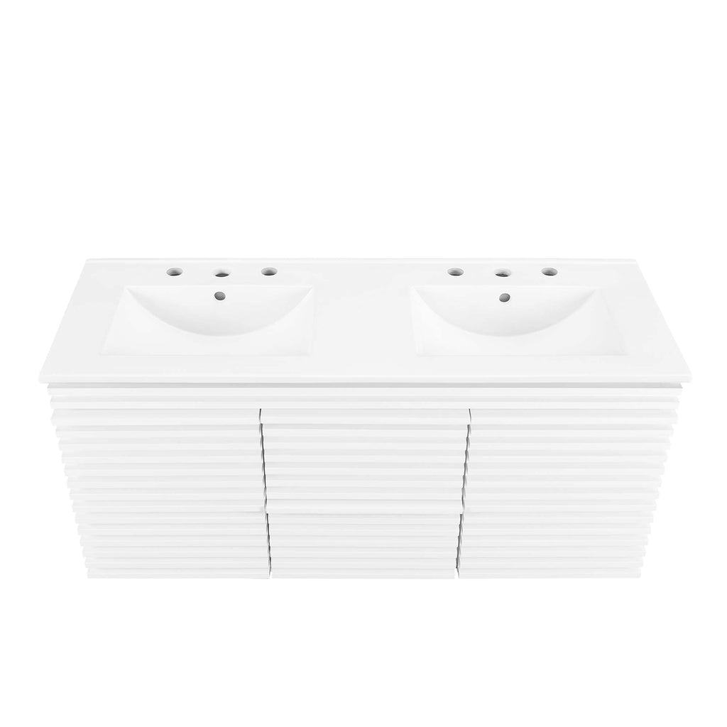 Render 48" Wall-Mount Bathroom Vanity Basin Included