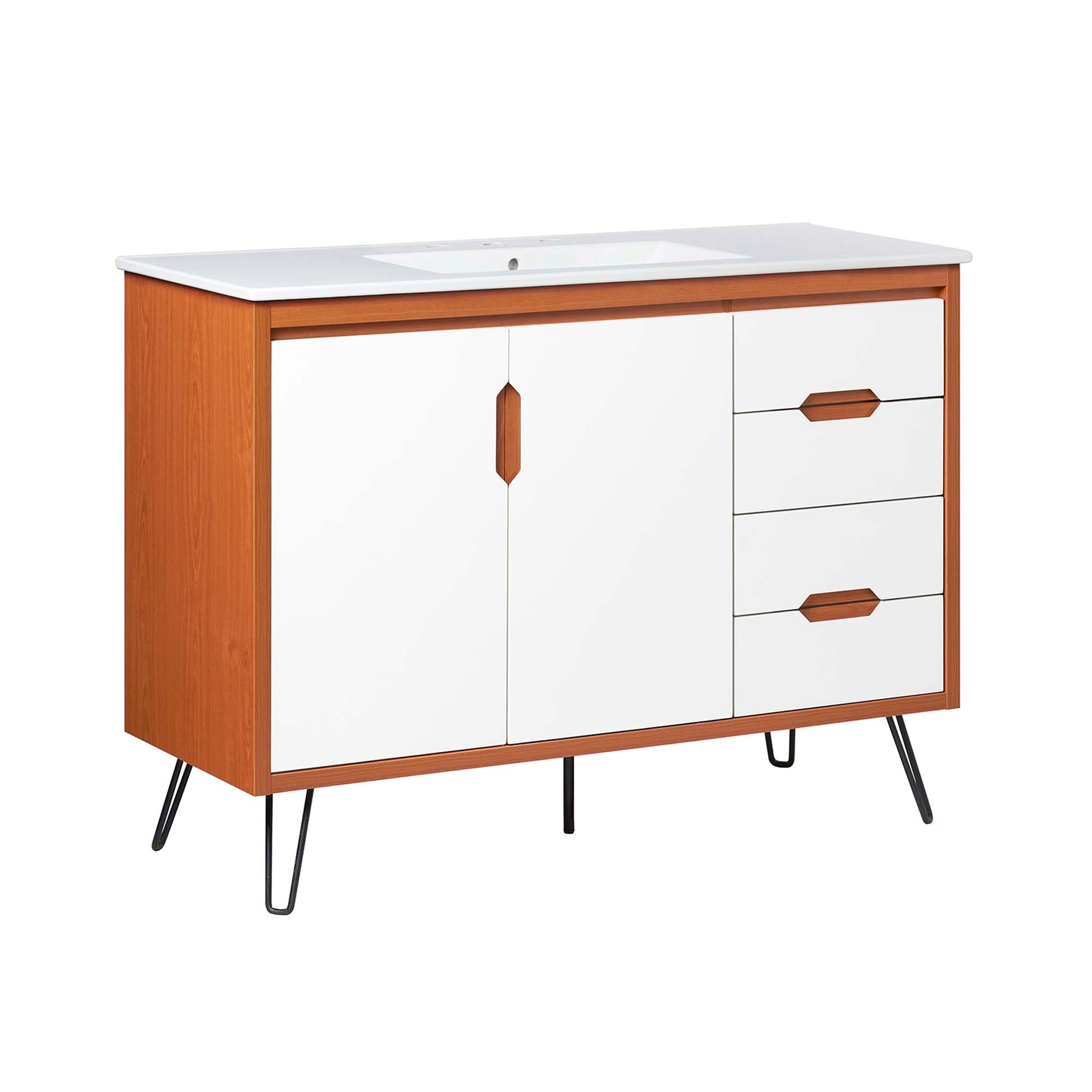 Energize Bathroom Vanity Basin Included - EEI-5808-CHE-WHI-WHI