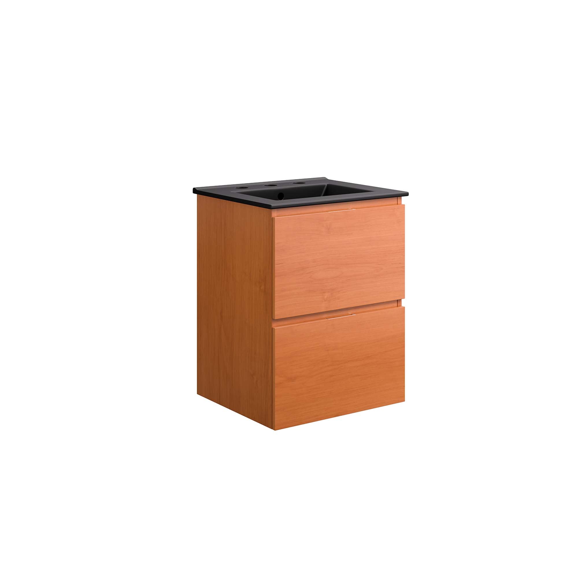 Scenic Wall-Mount Bathroom Vanity Basin Included - EEI-5810-CHE-BLK