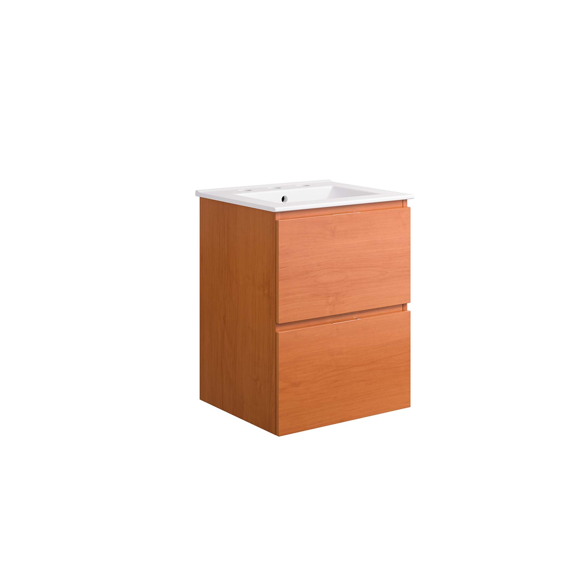 Scenic Wall-Mount Bathroom Vanity Basin Included - EEI-5810-CHE-WHI