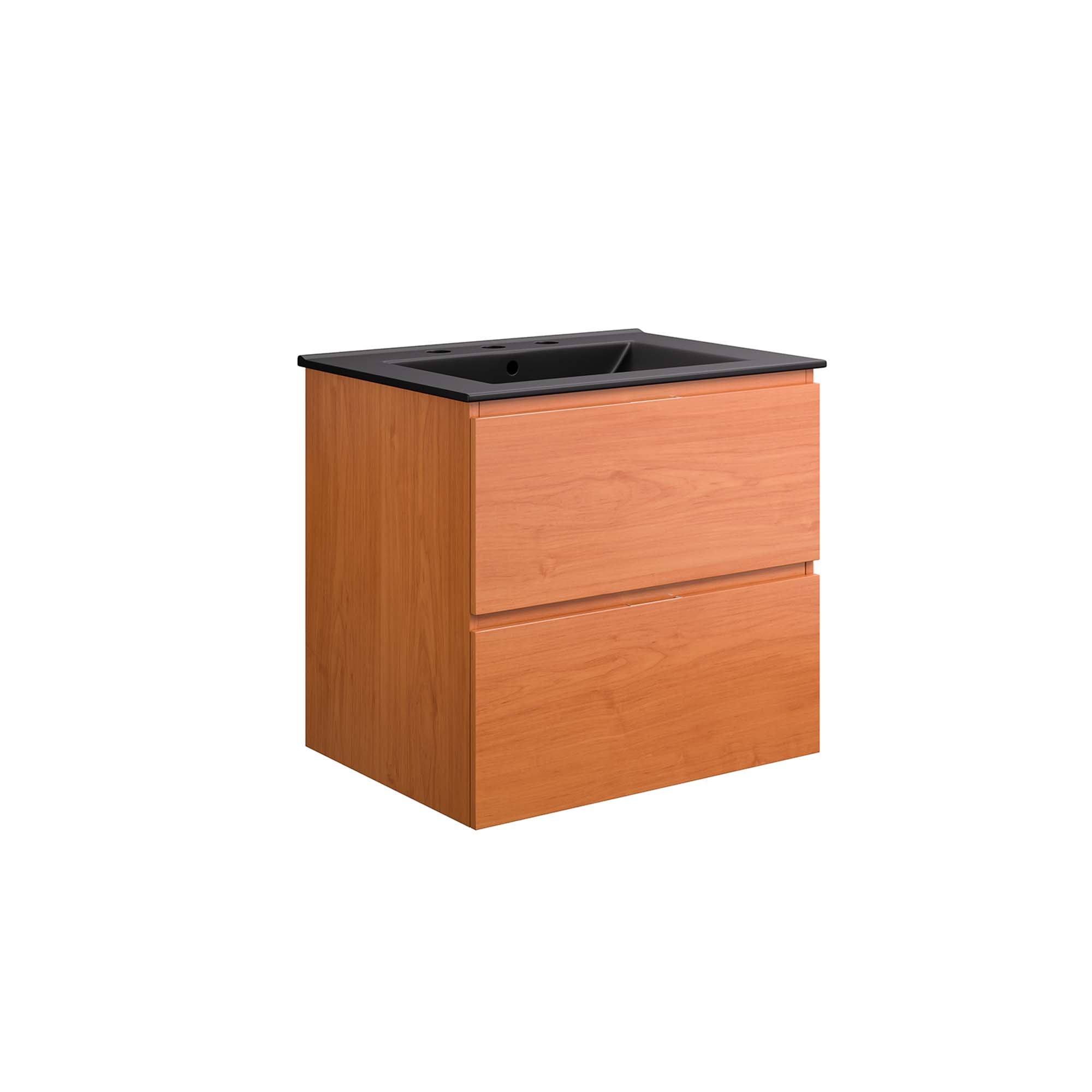 Scenic Wall-Mount Bathroom Vanity Basin Included - EEI-5811-CHE-BLK
