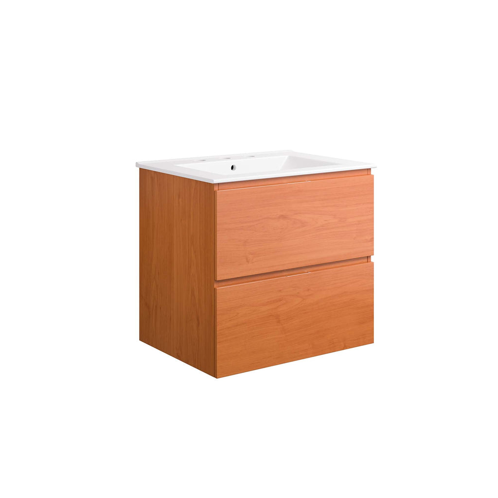 Scenic Wall-Mount Bathroom Vanity Basin Included - EEI-5811-CHE-WHI