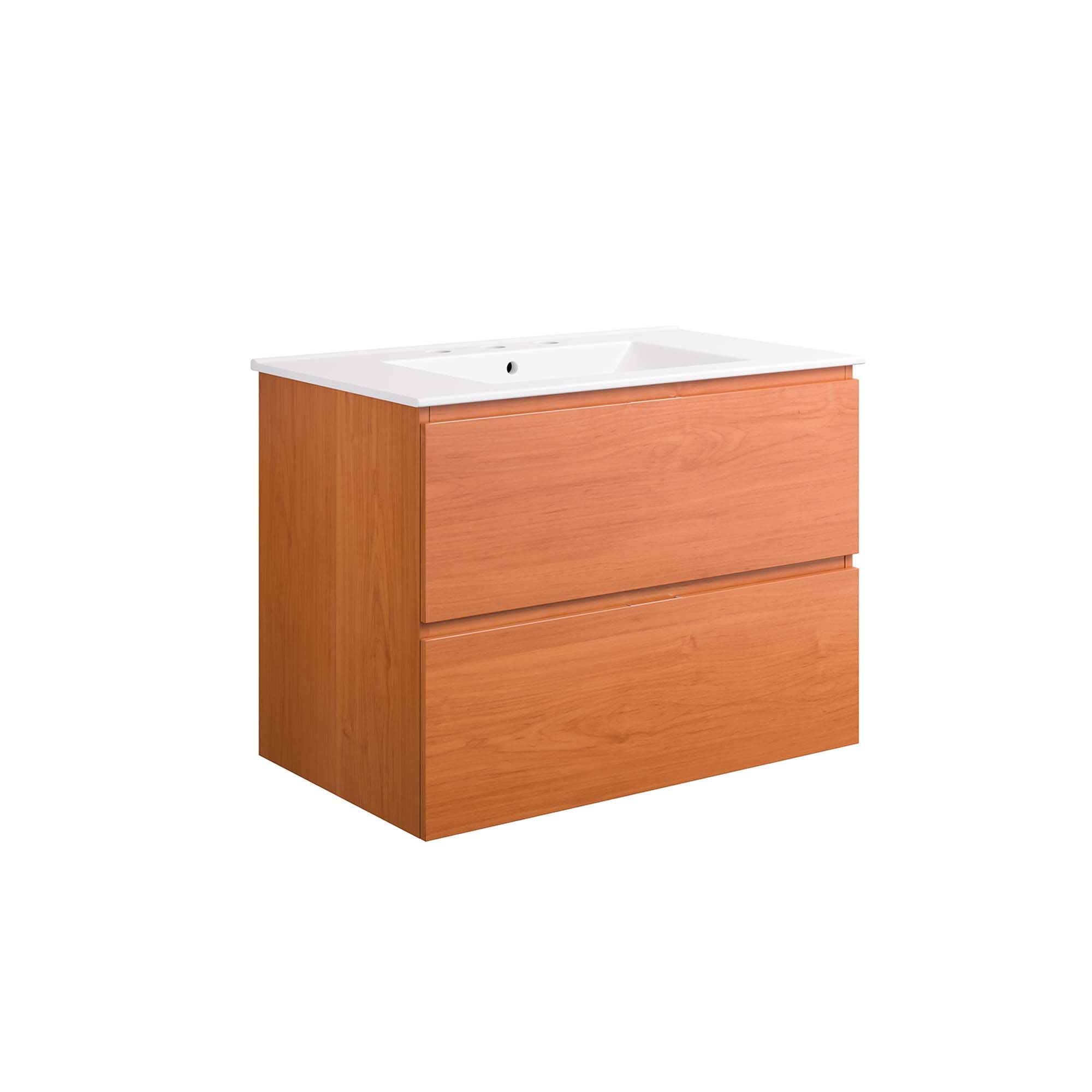 Scenic Wall-Mount Bathroom Vanity Basin Included - EEI-5812-CHE-WHI