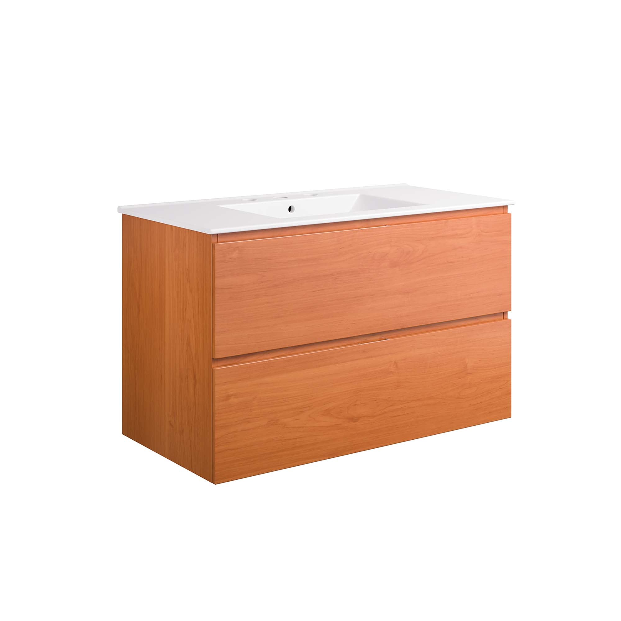 Scenic Wall-Mount Bathroom Vanity Basin Included - EEI-5813-CHE-WHI
