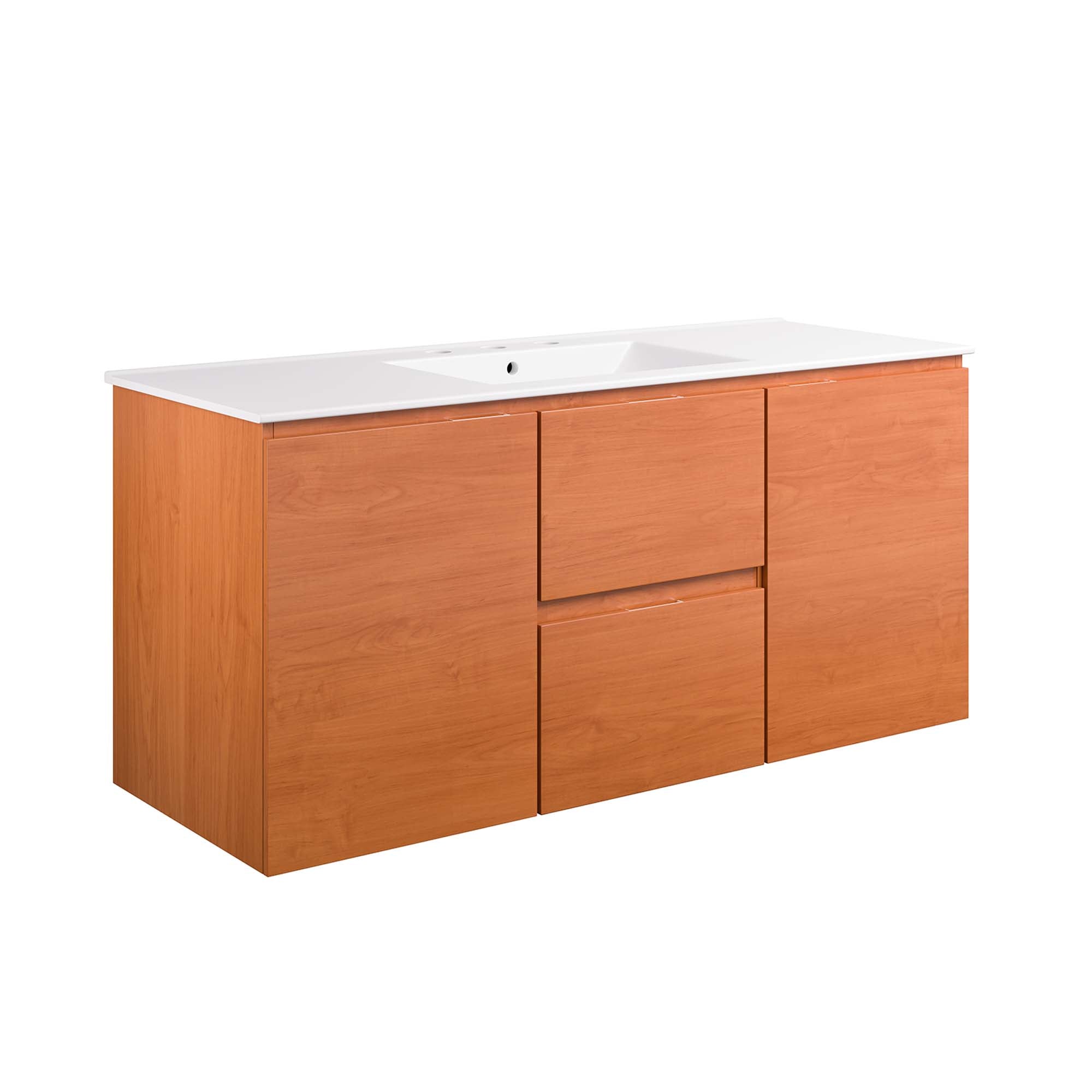 Scenic Wall-Mount Bathroom Vanity Basin Included - EEI-5814-CHE-WHI
