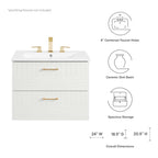 Daybreak Wall-Mount Bathroom Vanity Basin Included