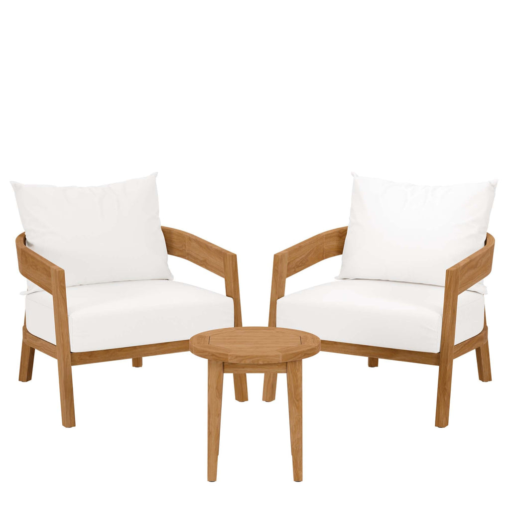Brisbane 6-Piece Teak Wood Outdoor Patio Set