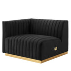 Conjure 4-Piece Channel Tufted Performance Velvet Sofa