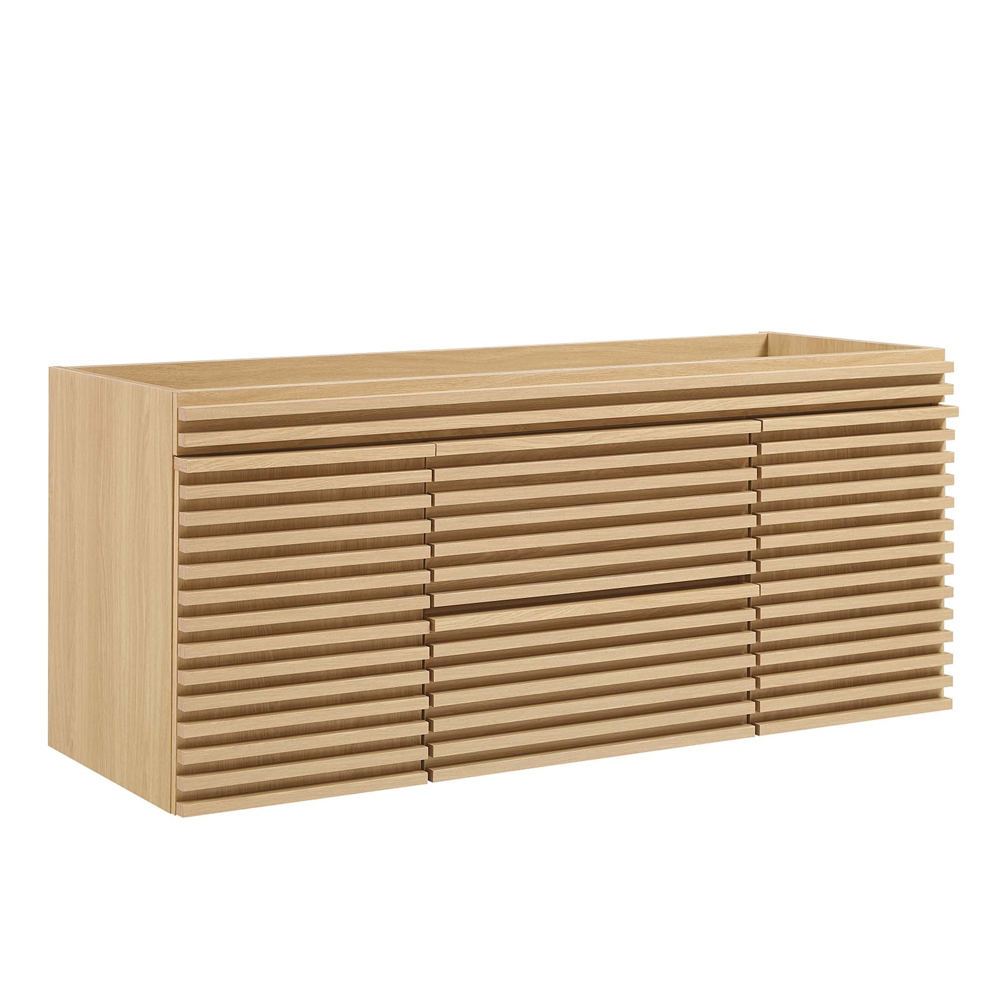 Render 48" Wall-Mount Bathroom Cabinet Basin Not Included - EEI-5866-OAK